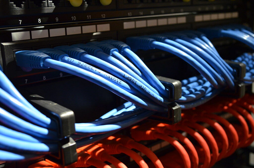 Network infrastructure with Ethernet cables